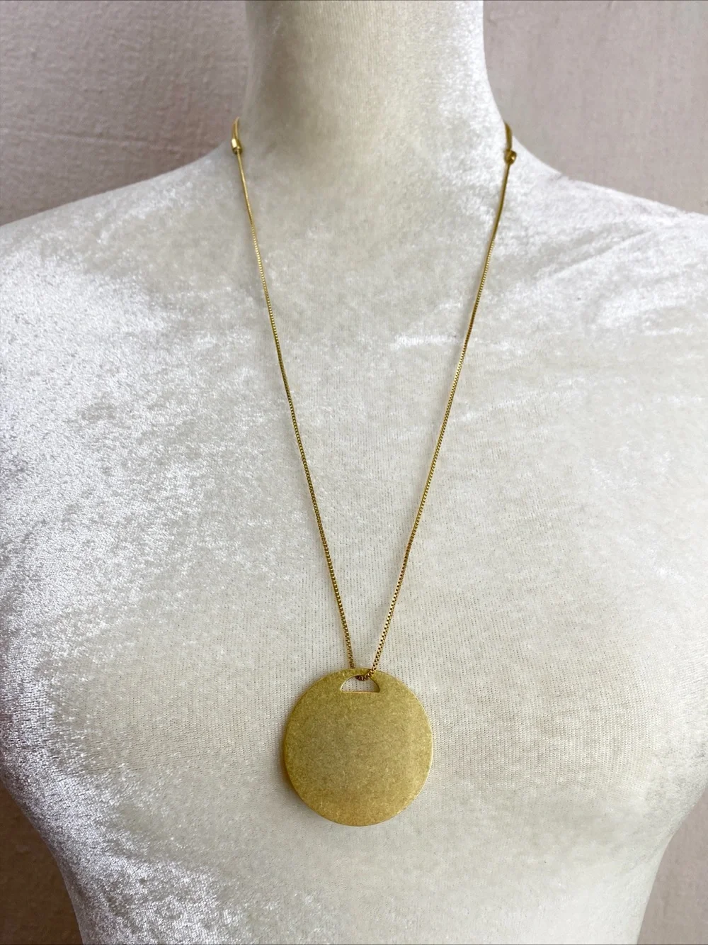 Madewell Circle Pendant Necklace w Dust Bag - Picture 4 of 7